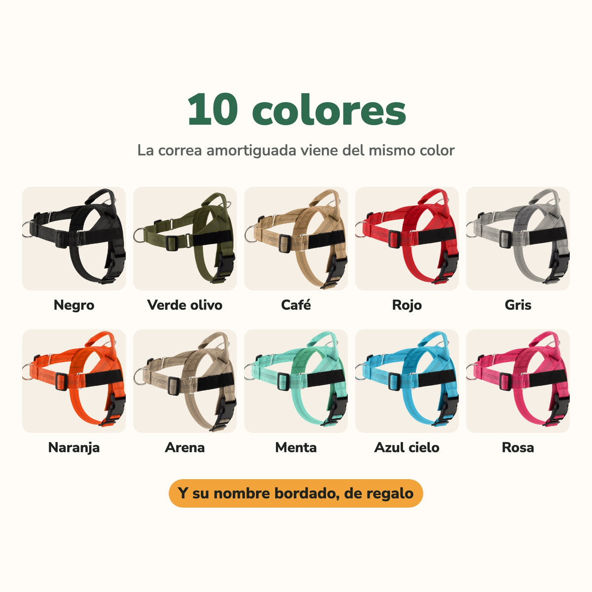 Los 10 colores de la pechera Andapaw